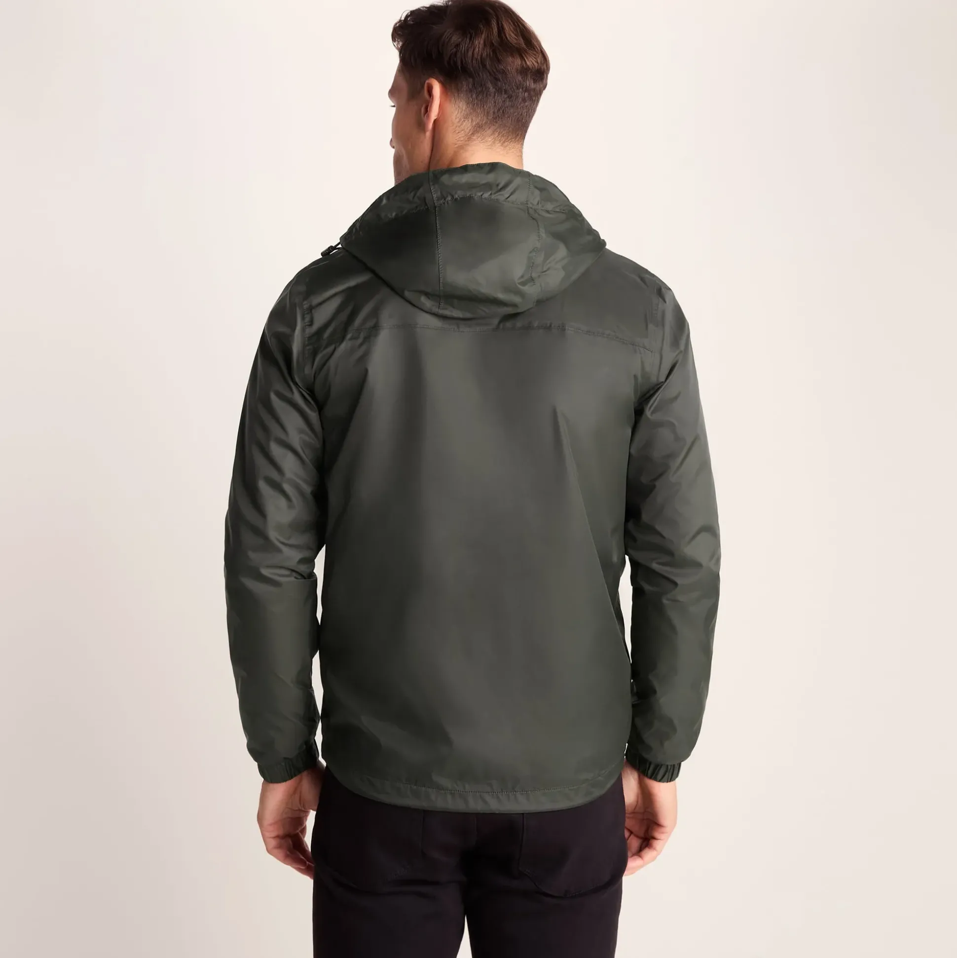 Craven Mens Waterproof Packaway Jacket - Dark Khaki