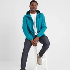 Craven Mens Waterproof Packaway Jacket - Mosaic Blue