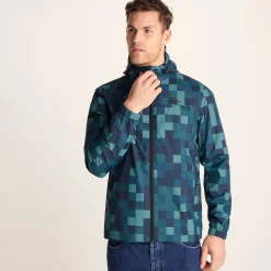 Craven Mens Waterproof Packaway Jacket - Blue Pixel