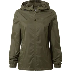 Craven Womens Waterproof Packaway Jacket - Khaki