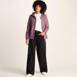 Craven Womens Waterproof Packaway Jacket - Black/Raspberry Wiggle Print