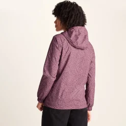 Craven Womens Waterproof Packaway Jacket - Black/Raspberry Wiggle Print