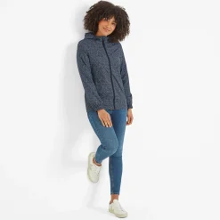 Craven Womens Waterproof Packaway Jacket - Dk Indigo Abstract Print