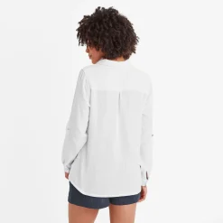 Cruise Womens Long Sleeve 100% Cotton Shirt - Optic White