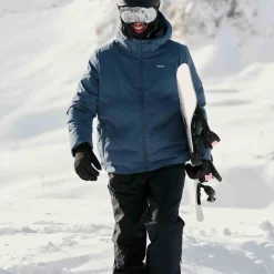Davos Mens Shower Resistant Insulated Ski Jacket - Fjord Blue