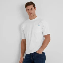Denva Mens Oversized Premium Heavyweight 100% Cotton Jersey T-Shirt - Optic White