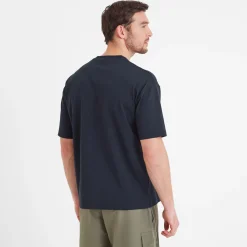 Denva Mens Oversized Premium Heavyweight 100% Cotton Jersey T-Shirt - Dark Indigo