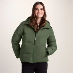 Dina Womens Shower Resistant Insulated Jacket - Dark Green