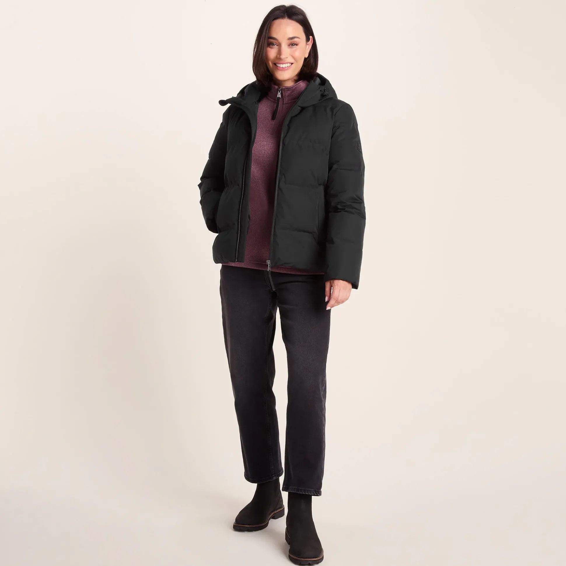 Dina Womens Shower Resistant Insulated Jacket - Black