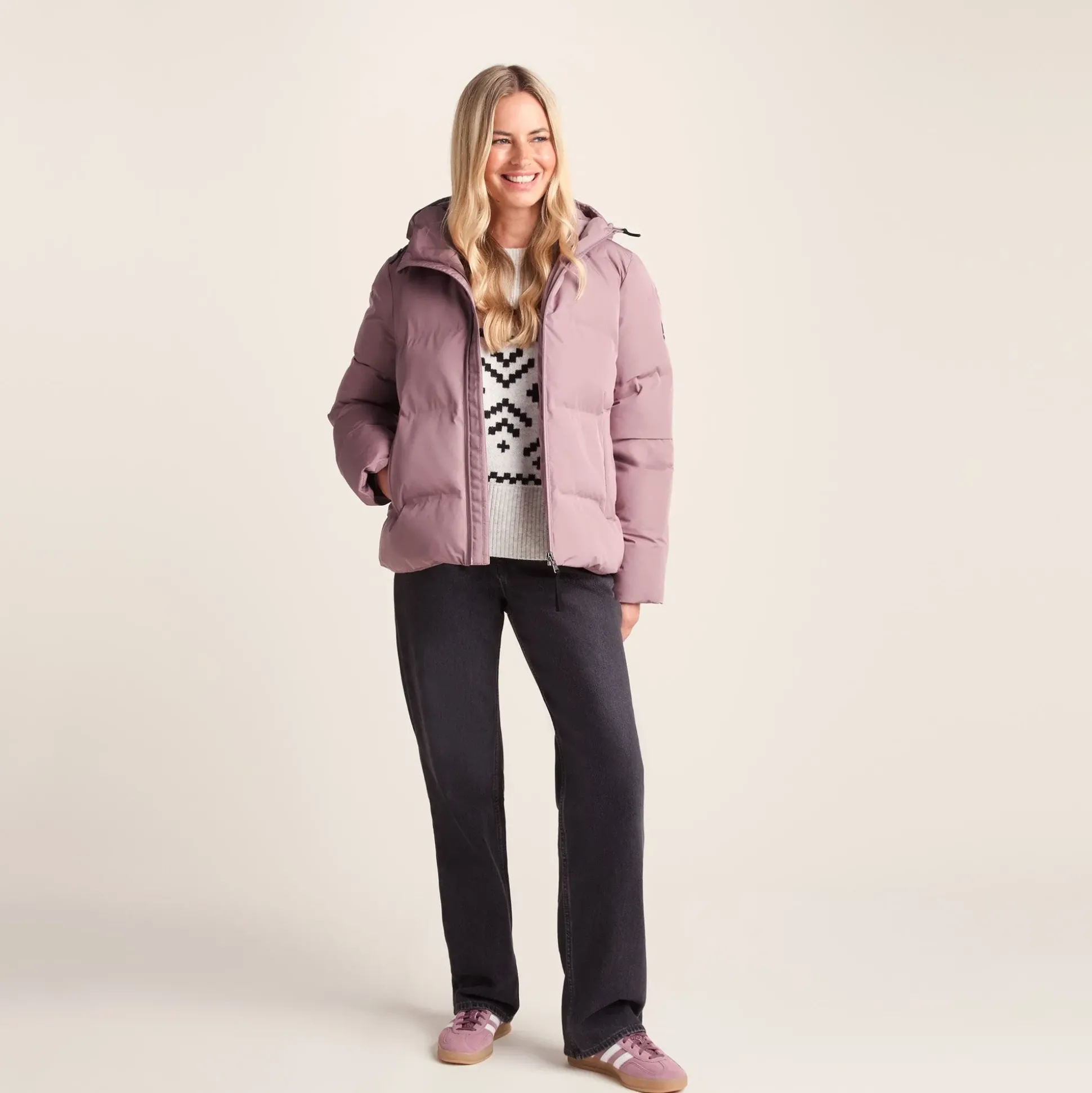 Dina Womens Shower Resistant Insulated Jacket - Mauve