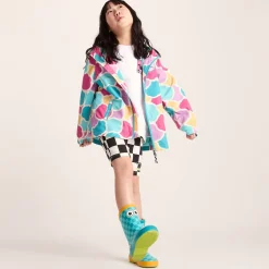 Dorper Kids Shaun the Sheep Wellies - Spearmint/Bubblegum Checkerboard