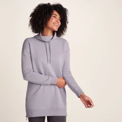 Drakeford Womens Supersoft Longline Sweat - Lavender Grey
