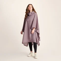 Drench Unisex Waterproof Poncho - Dusky Pink Wiggle Print