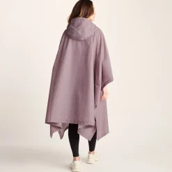Drench Unisex Waterproof Poncho - Dusky Pink Wiggle Print