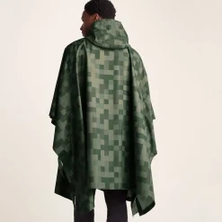 Drench Unisex Waterproof Poncho - Forage Green Pixel Print