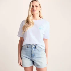 Emerald Isle Womens 100% Cotton Relaxed Fit T-Shirt - Optic White