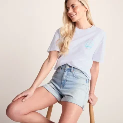 Emerald Isle Womens 100% Cotton Relaxed Fit T-Shirt - Optic White