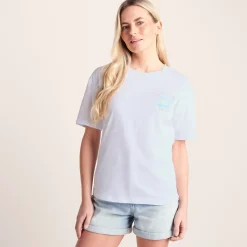 Emerald Isle Womens 100% Cotton Relaxed Fit T-Shirt - Optic White