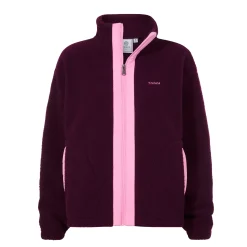 Emilie Womens Relaxed Fit Sherpa Fleece - Aubergine