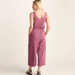 Emmie Womens Supersoft Jumpsuit - Black Raspberry Wiggle Print