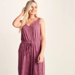 Emmie Womens Supersoft Jumpsuit - Black Raspberry Wiggle Print