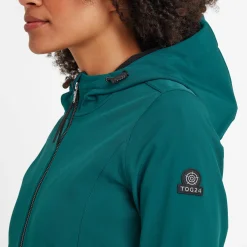 Enya Womens Longline Waterproof Softshell Jacket - Deep Teal