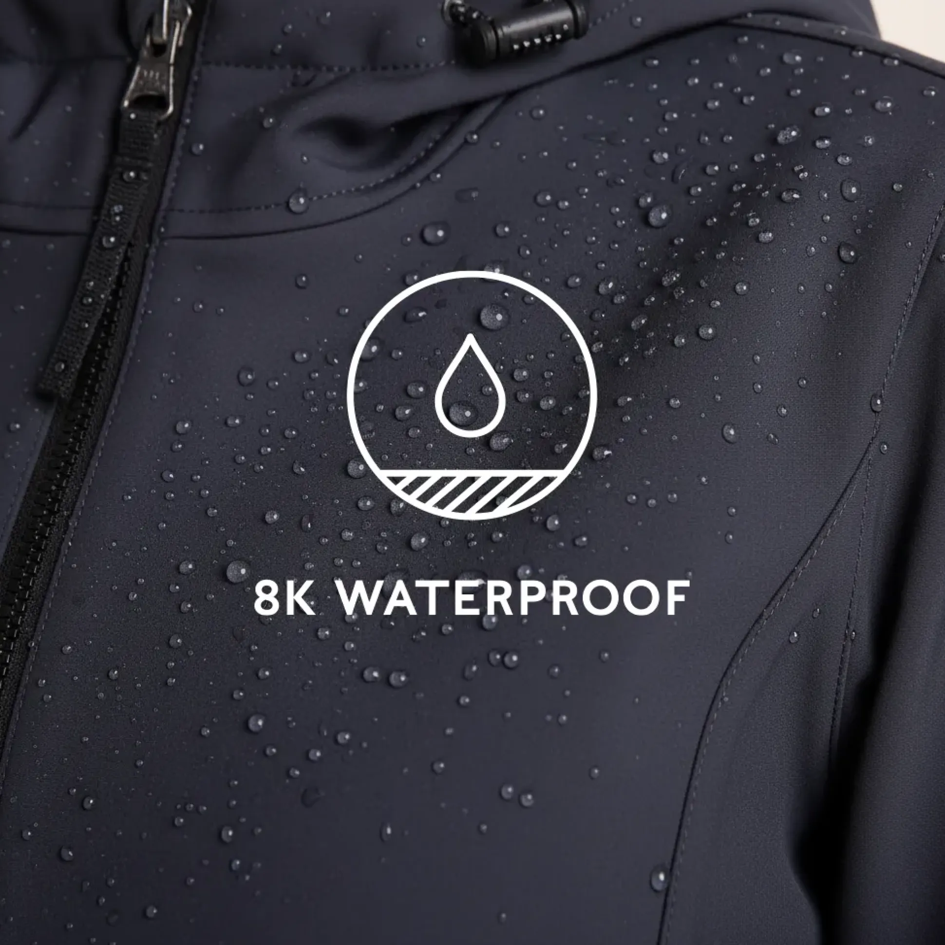 Enya Womens Longline Waterproof Softshell Jacket - Dark Indigo