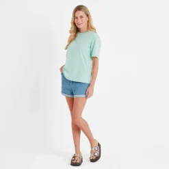Erica Womens 100% Cotton Supersoft T-Shirt - Aqua Mist