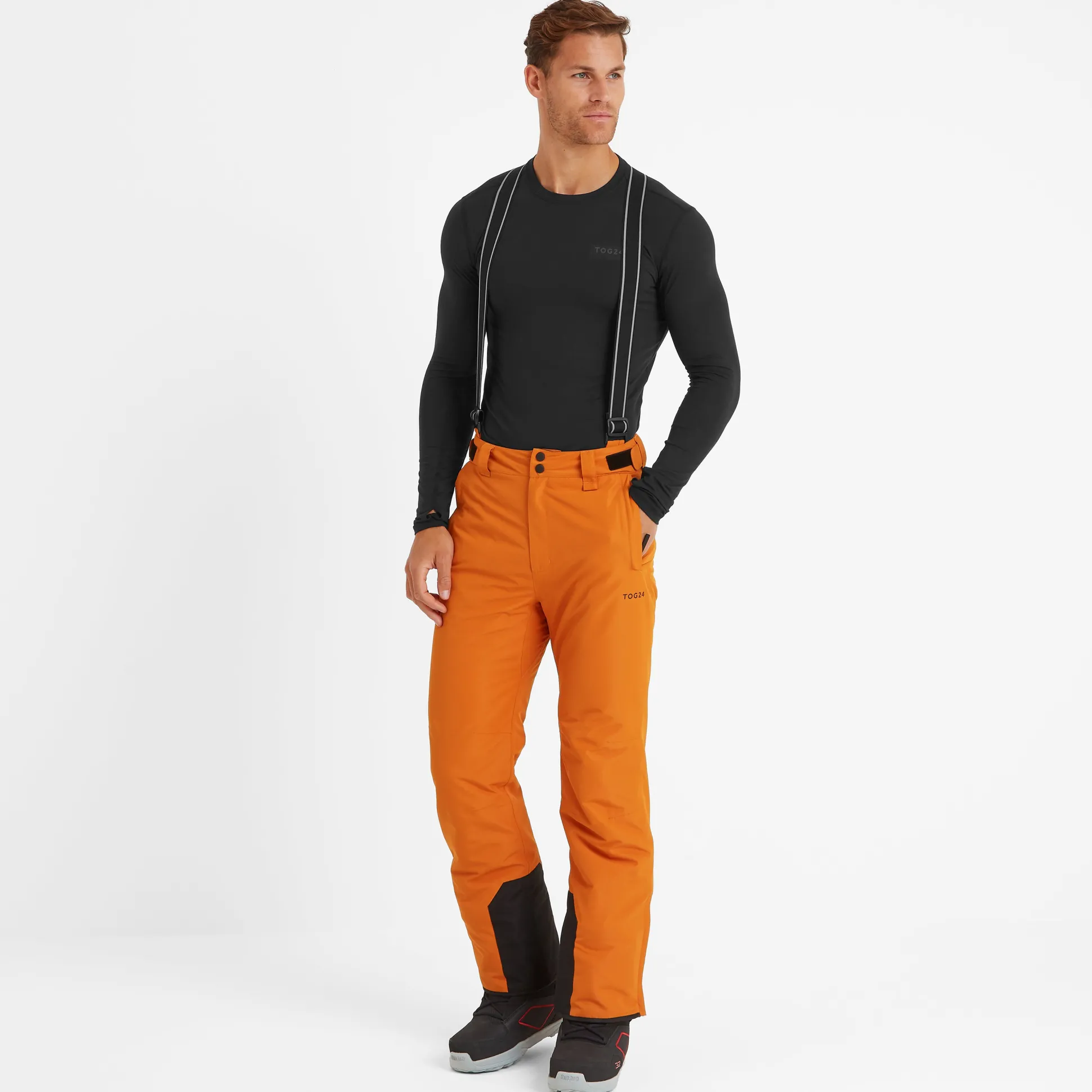 Falcon Mens Salopettes - Dark Orange