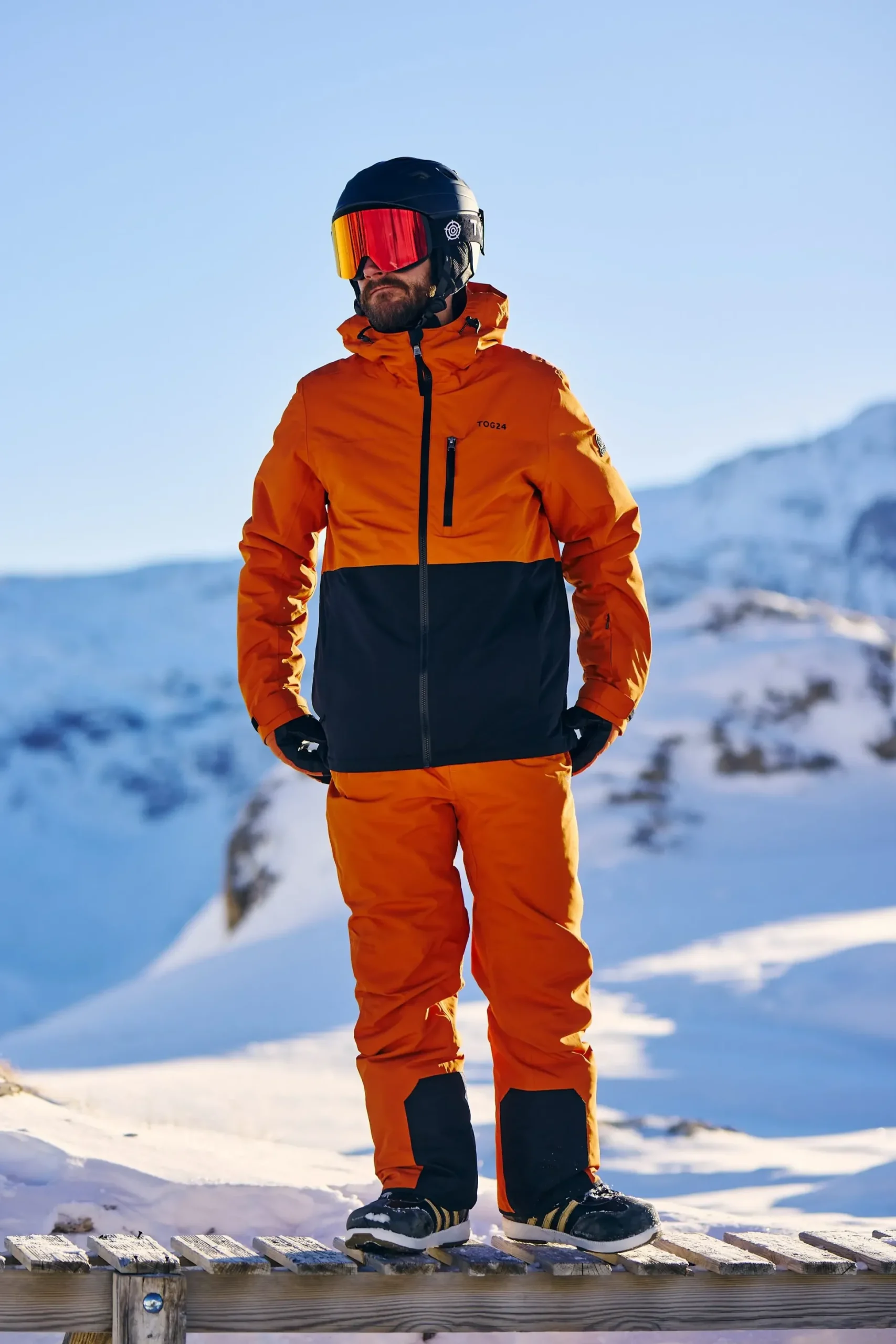 Falcon Mens Salopettes - Dark Orange