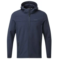 Feizor Mens Shower Resistant Softshell Hooded Jacket - Navy