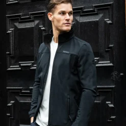 Feizor Mens Shower Resistant Softshell Jacket - Black