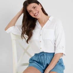 Felicia Womens Shirt Short Sleeve - Optic White