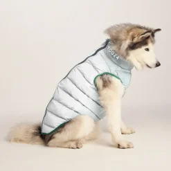 Fetch Padded Dog Coat L - Dark Indigo/Mahogany Orange/Dark Turquoise