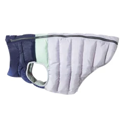 Fetch Padded Dog Coat L - Oxford Blue/Light Mist/Lavender Grey