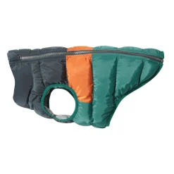 Fetch Padded Dog Coat M - Dark Indigo/Mahogany Orange/Dark Turquoise