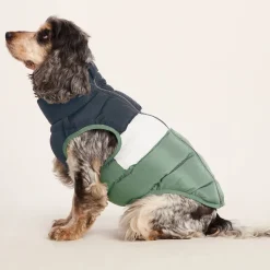 Fetch Padded Dog Coat M - Dark Indigo/Vanilla/Light Forest