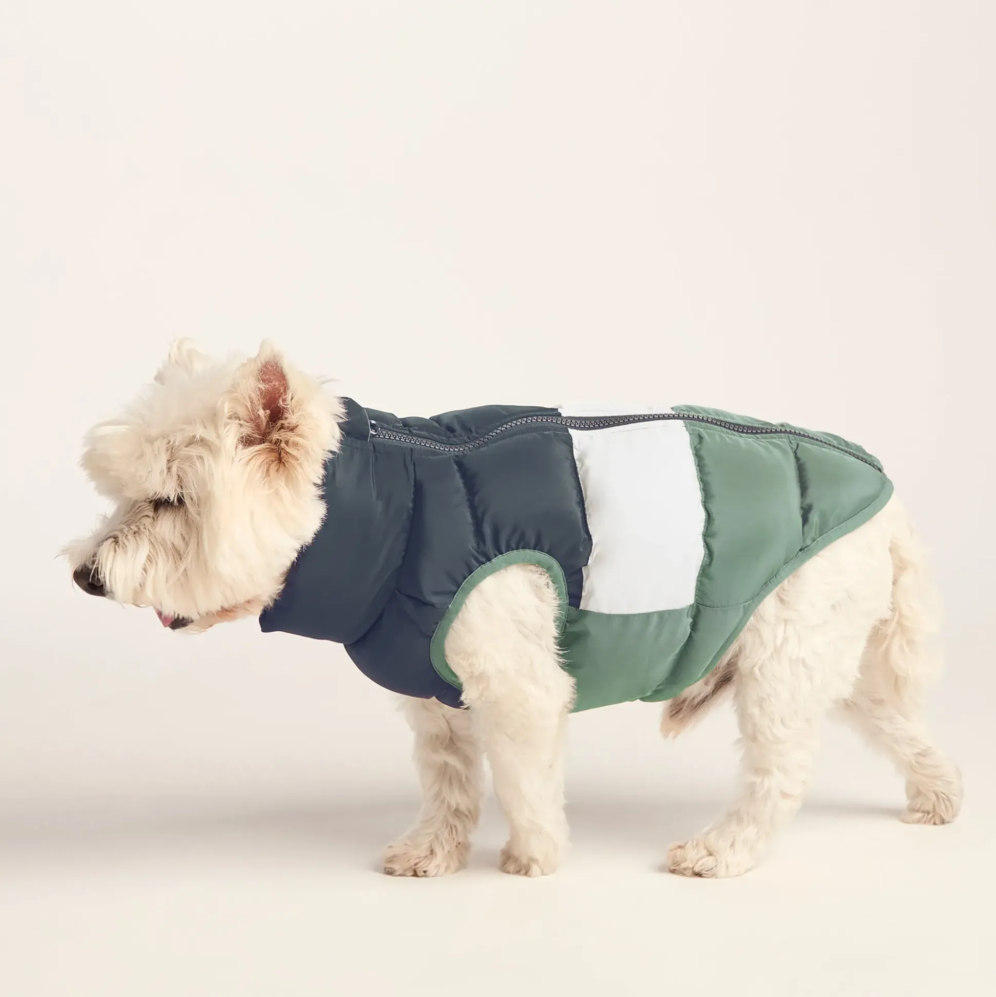 Fetch Padded Dog Coat S - Dark Indigo/Vanilla/Light Forest