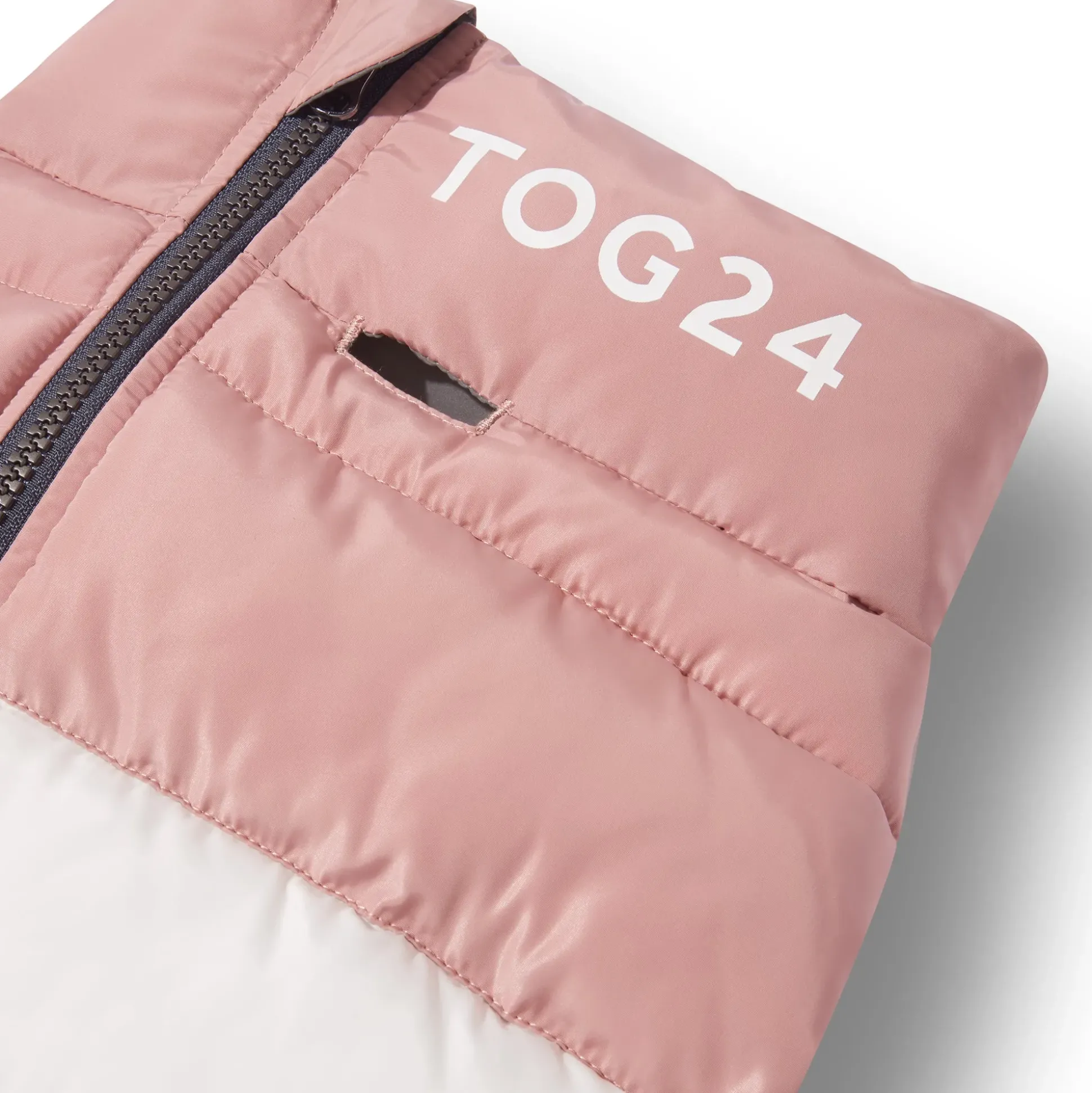 Fetch Padded Dog Coat S - Faded Pink/Ice Grey/Washed Blue