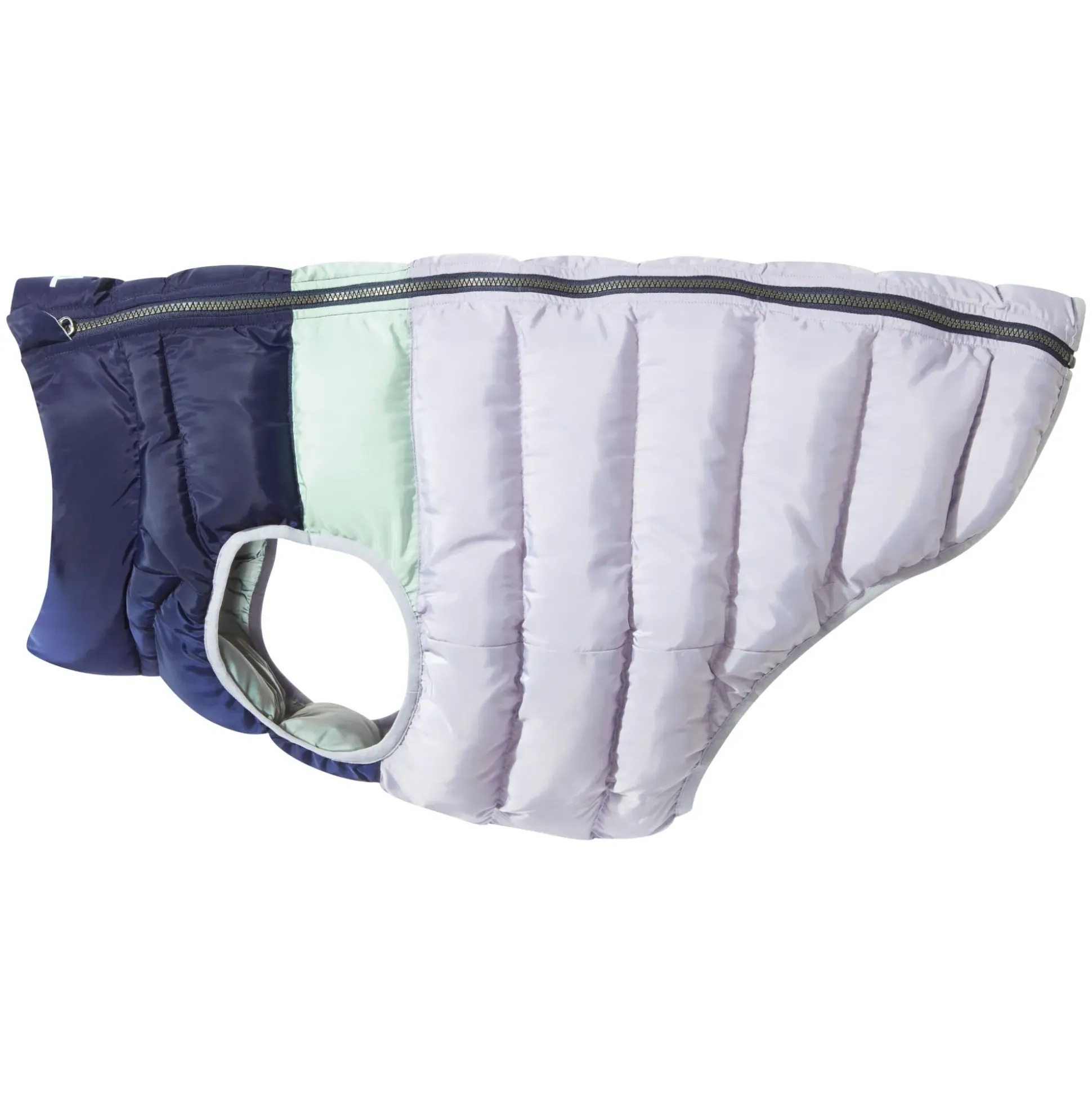 Fetch Padded Dog Coat XL - Oxford Blue/Light Mist/Lavender Grey