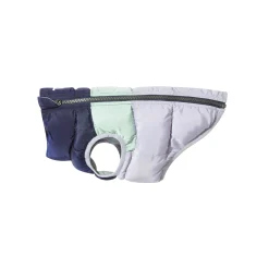 Fetch Padded Dog Coat XS - Oxford Blue/Light Mist/Lavender Grey