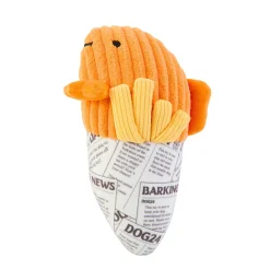 Finny Fish Dog Plush Toy - Golden Orange