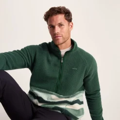 Flaxley Mens Sherpa Fleece - Racing Green Landscape Print