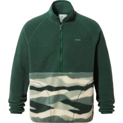 Flaxley Mens Sherpa Fleece - Racing Green Landscape Print