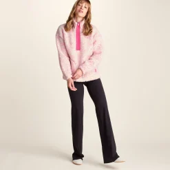 Flossie Womens Sherpa Zip Neck Fleece - Vanilla Nep