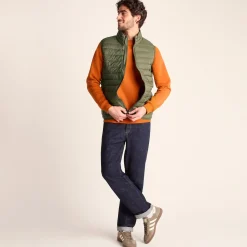 Gibson Mens Insulated Padded Gilet - Khaki