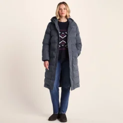 Glaston Womens Shower Resistant Insulated Parka - Washed Blue