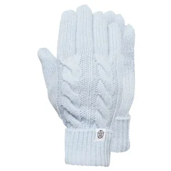 Grouse Cable Knit Gloves - Ice Blue