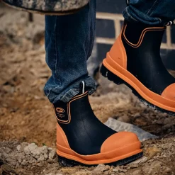 Grubs Boots Ceramic Driver Safety Mid Height Wellington Mens - Orange