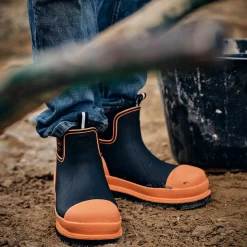 Grubs Boots Ceramic Driver Safety Mid Height Wellington Mens - Orange